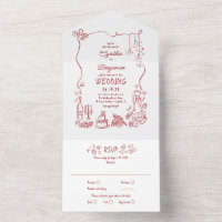 Mariage Moderne Drôle et Fantaisiste Dessiné à la
