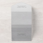 Invitation Tout En Un Mariage moderne gris (Dehors)
