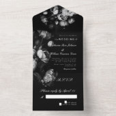 Invitation Tout En Un Mariage moderne hollandais à la mode noir et blanc (À l'intérieur)