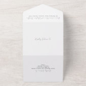 Invitation Tout En Un Mariage moderne noir et blanc propre (Dehors)