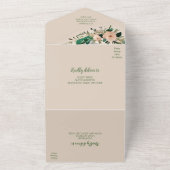 Invitation Tout En Un Mariage moderne pastel boho-chic (Dehors)