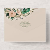 Invitation Tout En Un Mariage moderne pastel boho-chic (Verso)