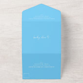 Invitation Tout En Un Mariage moderne photo bleu chic (Dehors)