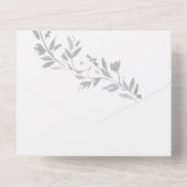 Invitation Tout En Un Mariage Monogram Crest Leafy classique (Verso)