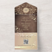 Invitation Tout En Un Mariage Monogramme (À l'intérieur)