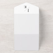 Invitation Tout En Un Mariage monogramme minimal | BLANCHE (Dehors)