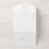 Invitation Tout En Un Mariage Monogramme Tout en un (Dehors)