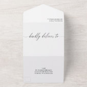 Invitation Tout En Un Mariage monographique noir blanc vert (Dehors)