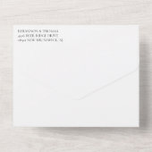 Invitation Tout En Un Mariage noir blanc Elegant Fils (Verso)