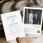 Invitation Tout en un Mariage noir et blanc