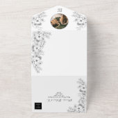 Invitation Tout En Un Mariage noir et blanc Boho (Dehors)