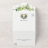Invitation Tout En Un Mariage occidental rustique (Dehors)
