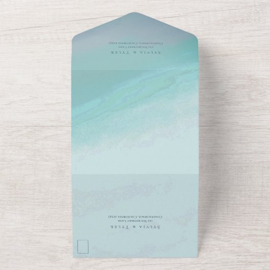 Invitation Tout En Un Mariage Ocean Beach (Dehors)