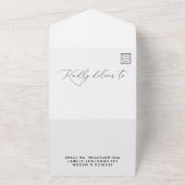 Invitation Tout En Un Mariage Olive Verdure Rustique (Dehors)