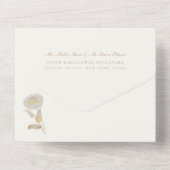 Invitation Tout En Un Mariage opulent dans le jardin doré (Verso)