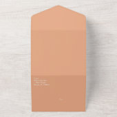 Invitation Tout En Un Mariage Orange Ton Simple Chaud  (Dehors)