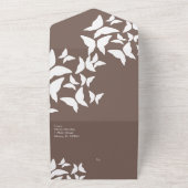 Invitation Tout En Un Mariage Papillons Marron Terre (Dehors)