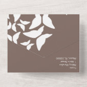 Invitation Tout En Un Mariage Papillons Marron Terre (Verso)
