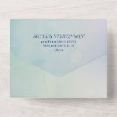 Invitation Tout En Un Mariage paysager des monts Tranquil Island (Verso)