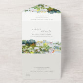 Invitation Tout En Un Mariage paysager Elegant River Cruise Country (Dehors)