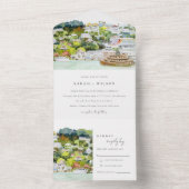 Invitation Tout En Un Mariage paysager Elegant River Cruise Country (À l'intérieur)