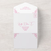 Invitation Tout En Un Mariage Peony Elegance (Dehors)