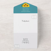 Invitation Tout En Un Mariage personnalisé de tournesol rustique (Dehors)