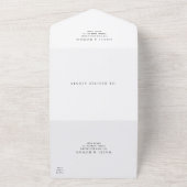 Invitation Tout En Un Mariage photo avec QR code simple moderne (Dehors)