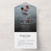Invitation Tout En Un Mariage photo Beach Romance (À l'intérieur)