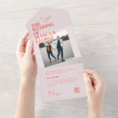 Invitation Tout En Un Mariage photo Belmont (Déchirure)