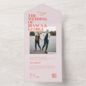 Invitation Tout En Un Mariage photo Belmont (À l'intérieur)