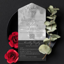 Mariage photo Black & White Modern Elegant Script