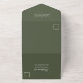 Invitation Tout En Un Mariage photo chic vert (Dehors)