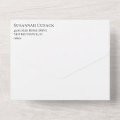 Invitation Tout En Un Mariage photo couleur blanc violet (Verso)