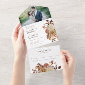 Invitation Tout En Un Mariage photo d'automne (Déchirure)