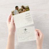 Invitation Tout En Un Mariage photo du sud-ouest (Déchirure)