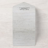 Invitation Tout En Un Mariage photo en bois rustique botanique (Dehors)