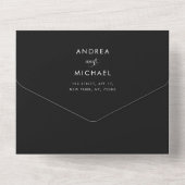 Invitation Tout En Un Mariage photo et script moderne (Verso)