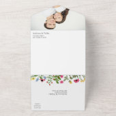 Invitation Tout En Un Mariage photo Fleur sauvage lunatique (Dehors)