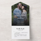 Invitation Tout En Un Mariage photo Forest Fun (À l'intérieur)