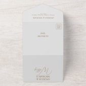 Invitation Tout En Un Mariage photo minimaliste moderne (Dehors)