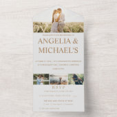 Invitation Tout En Un Mariage photo minimaliste moderne (À l'intérieur)