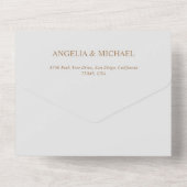 Invitation Tout En Un Mariage photo minimaliste moderne (Verso)