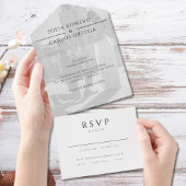 Invitation Tout En Un Mariage photo moderne