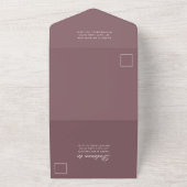 Invitation Tout En Un Mariage photo moderne Muted Plum (Dehors)