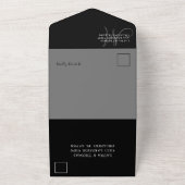 Invitation Tout En Un Mariage photo moderne noir et blanc (Dehors)