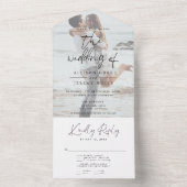 Invitation Tout En Un Mariage photo moderne tout en un (À l'intérieur)