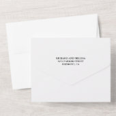 Invitation Tout En Un Mariage photo Monogramme (Verso)