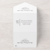 Invitation Tout En Un Mariage photo noir et blanc (Dehors)