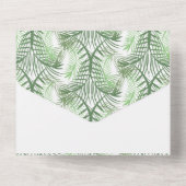 Invitation Tout En Un Mariage Photo Palmier Vert Tropical Été (Verso)